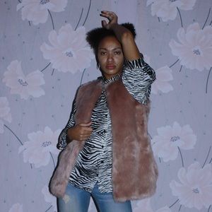 Pink Faux Fur Vest